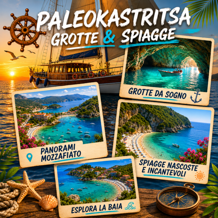 Escursione Paleokastritsa grotte e spiaggie
